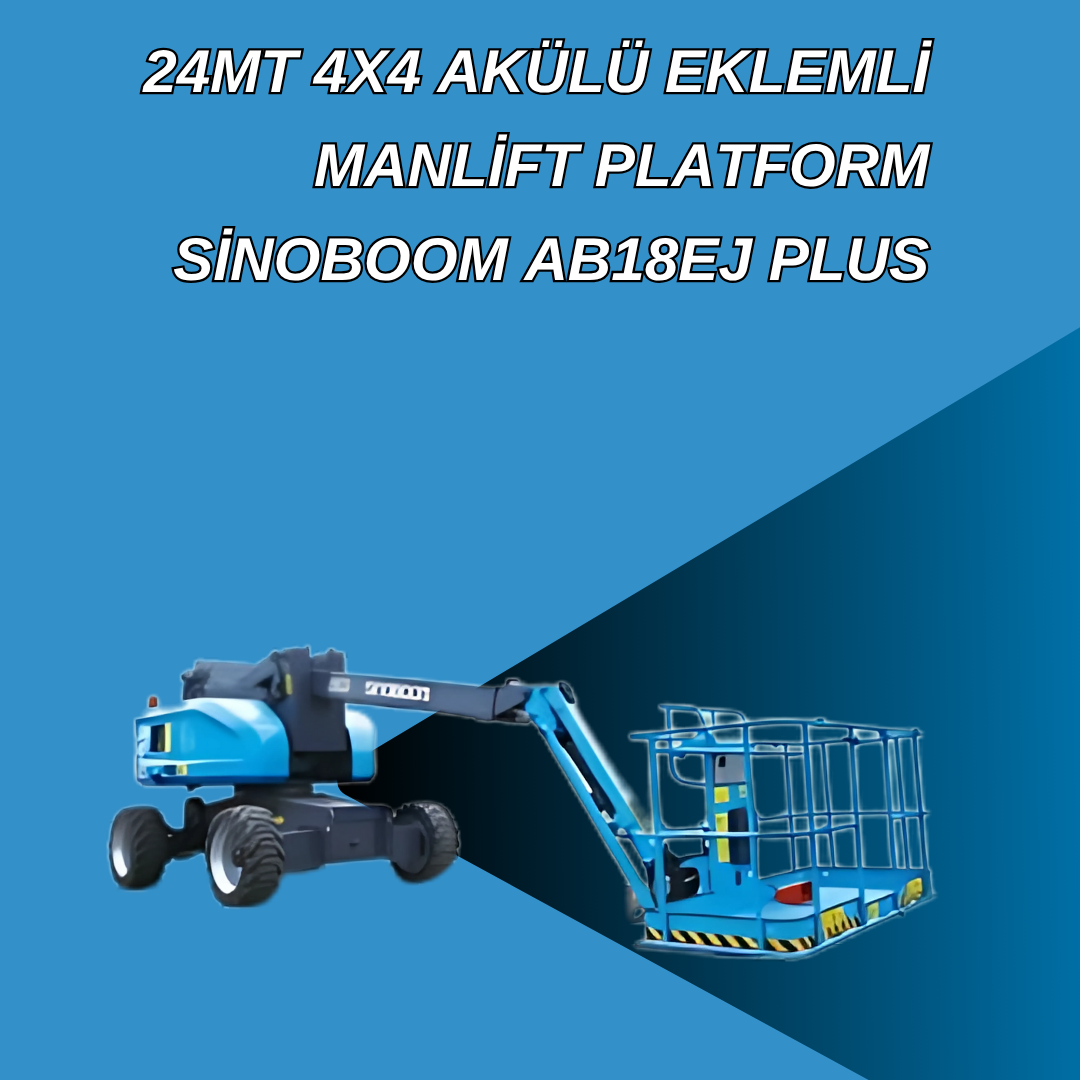 24mt 4x4 akulu eklemli manlift platform sinoboom ab18ej plus 2