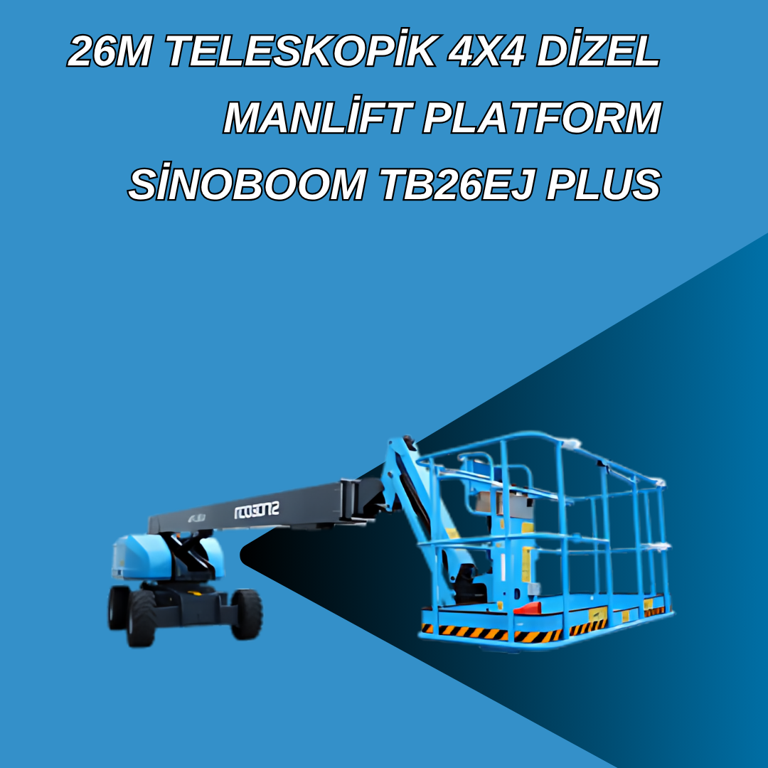 26m teleskopik 4x4 dizel manlift platform sinoboom tb26ej plus 2